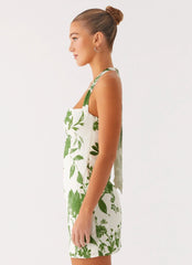 Melora Mini Dress - Verdant Bloom